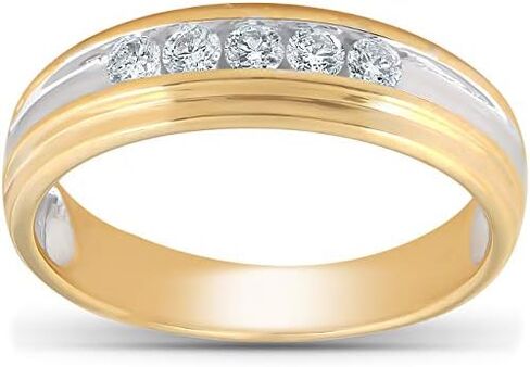1/4 Ct Diamond Mens Wedding Ring 10k Yellow Gold in Saudi Arabia