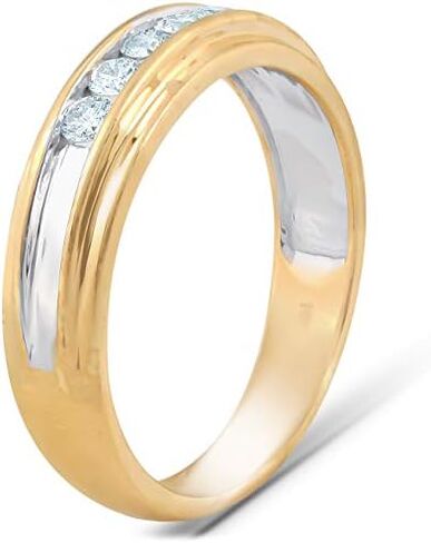 1/4 Ct Diamond Mens Wedding Ring 10k Yellow Gold in Saudi Arabia