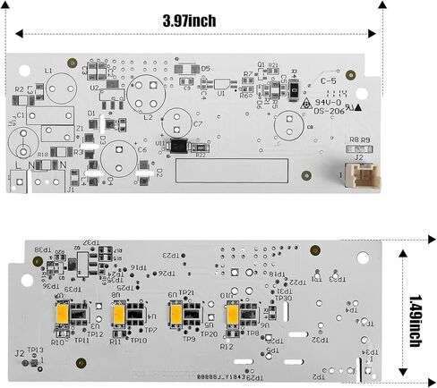 لوحة أضواء LED الرئيسية W10515057 لدوامة كينمور ميتاج ايكيا كيتشن إيد، لوحة PCD فقط، استبدال WPW10515057 in Saudi Arabia