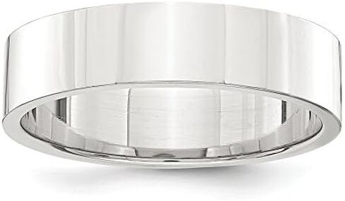 925 Sterling Silver 5mm Flat Plain Classic Wedding Band Ring in Kuwait