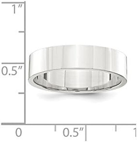 925 Sterling Silver 5mm Flat Plain Classic Wedding Band Ring in Kuwait