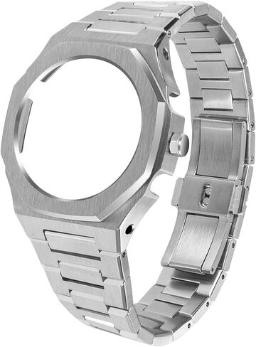 Hontao GA2100 5rd Model Home Oak All Metal Bezel Strap Simple Style In-one Watch Bands For GA2100/2110 Accessories in Saudi Arabia