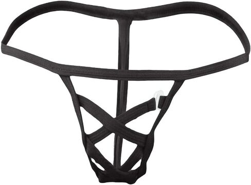 Waist Ice G-Strings Silk Briefs Sexy Bikini Micro Men'sLow Male Panties Mens Intimates Womens Tuxedo (Coffee, One Size) in Kuwait