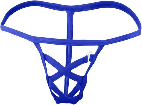 Waist Ice G-Strings Silk Briefs Sexy Bikini Micro Men'sLow Male Panties Mens Intimates Womens Tuxedo (Coffee, One Size) in Kuwait