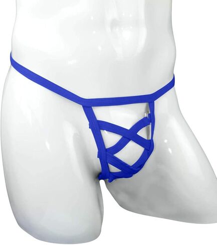 Waist Ice G-Strings Silk Briefs Sexy Bikini Micro Men'sLow Male Panties Mens Intimates Womens Tuxedo (Coffee, One Size) in Kuwait