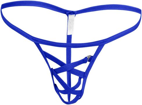 Waist Ice G-Strings Silk Briefs Sexy Bikini Micro Men'sLow Male Panties Mens Intimates Womens Tuxedo (Coffee, One Size) in Kuwait