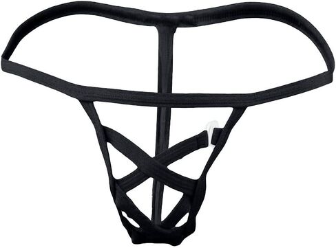 Waist Ice G-Strings Silk Briefs Sexy Bikini Micro Men'sLow Male Panties Mens Intimates Womens Tuxedo (Coffee, One Size) in Saudi Arabia