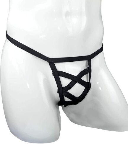 Waist Ice G-Strings Silk Briefs Sexy Bikini Micro Men'sLow Male Panties Mens Intimates Womens Tuxedo (Coffee, One Size) in Saudi Arabia