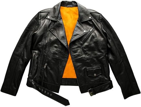 Genuine Leather Jacket Men Motorcycle Sheep Skin Casual, Zipper Race Biker Jacket in Saudi Arabia
