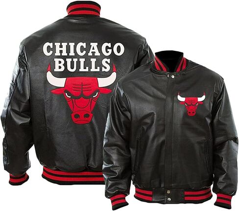 Men’s Chicago Vintage Baseball Bomber Leather Jacket - Ultra Game Letterman Baseball Varsity Black Leather Bull Jacket in Saudi Arabia