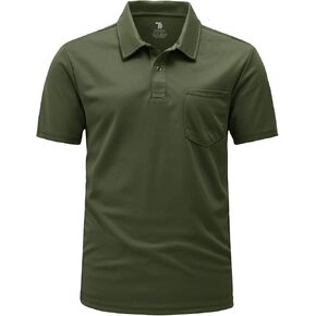 Gopune Men's Polo Shirts Short Sleeve Dry Fit Sports Outdoor Golf Shirts with Pocket in Saudi Arabia
