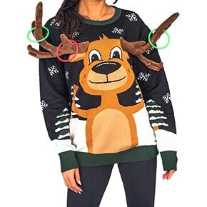 Reindeer Ring Toss 3D Ugly Christmas Sweater in Saudi Arabia