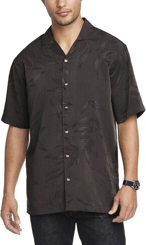 Van Heusen Men's Air Tropical Short Sleeve Button Down Poly Rayon Shirt in Saudi Arabia