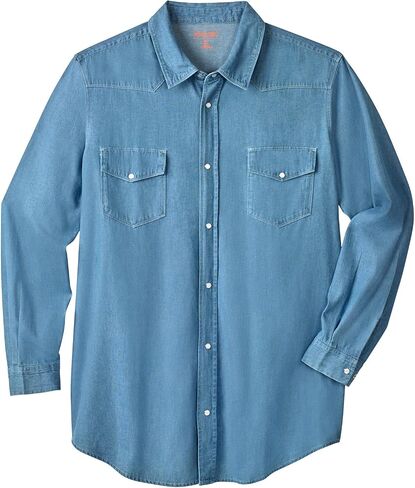 KingSize Boulder Creek Men's Big & Tall Western Snap Front Shirt in Kuwait