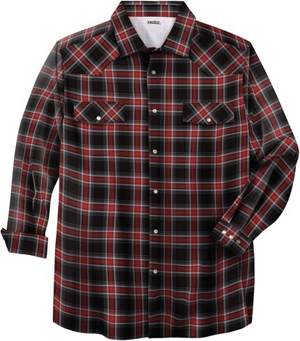 KingSize Boulder Creek Men's Big & Tall Western Snap Front Shirt in Kuwait