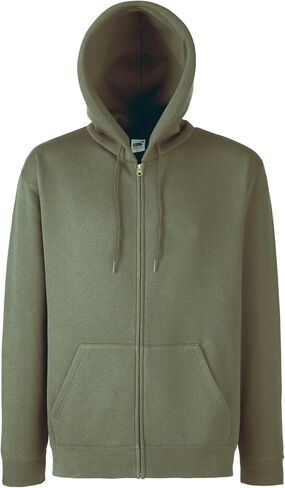 Fruit of The Loom Mens Hooded Sweatshirt Jacket (L) (Classic Olive) in Saudi Arabia