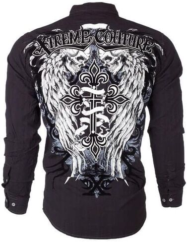 Xtreme Couture Affliction Men's Button Down Shirt Kings Fall in Kuwait