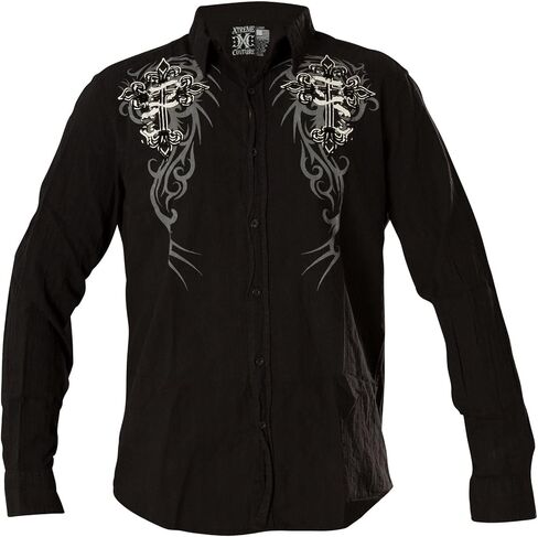 Xtreme Couture Affliction Men's Button Down Shirt Kings Fall in Kuwait