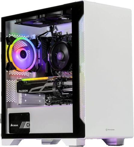 Velztorm Nix Custom Built Gaming Desktop PC Snow White (AMD Ryzen 5 5600X 6-Core, 16GB RAM, 512GB PCIe SSD, GeForce GTX 1050Ti, 1xUSB 3.2, 3xUSB 3.0, 1xHDMI, Win 10 Home) in Saudi Arabia
