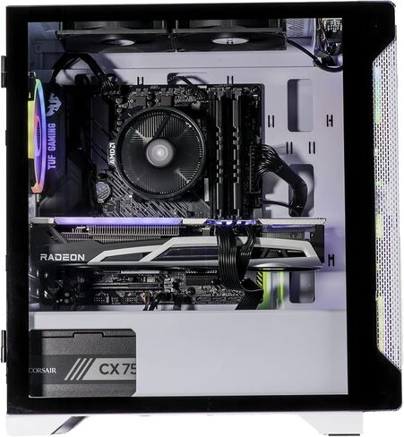 Velztorm Nix Custom Built Gaming Desktop PC Snow White (AMD Ryzen 5 5600X 6-Core, 16GB RAM, 512GB PCIe SSD, GeForce GTX 1050Ti, 1xUSB 3.2, 3xUSB 3.0, 1xHDMI, Win 10 Home) in Saudi Arabia