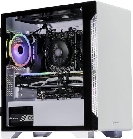 Velztorm Nix Custom Built Gaming Desktop PC Snow White (AMD Ryzen 5 5600X 6-Core, 16GB RAM, 512GB PCIe SSD, GeForce GTX 1050Ti, 1xUSB 3.2, 3xUSB 3.0, 1xHDMI, Win 10 Home) in Saudi Arabia