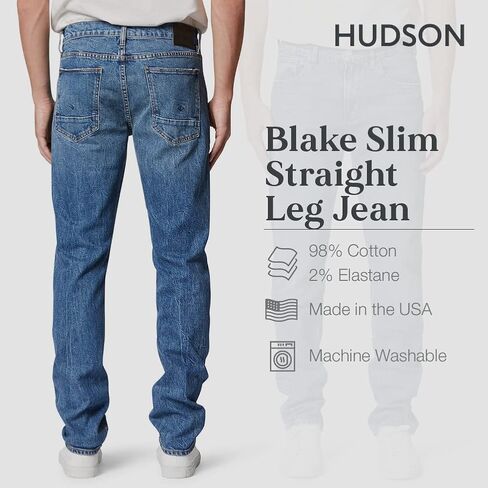 بنطال جينز Blake Slim ذو الساق المستقيمة للرجال من HUDSON in Saudi Arabia