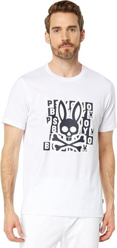 تي شيرت برسومات Psycho Bunny Hamming Bunny باللون الأبيض XL (الرجال الأمريكيون 7) in Saudi Arabia