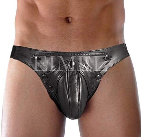 Eimee Jock Strap-Soft and Supple Leather Mens Thong Underwear-Leather Lingerie for Men 026 in Kuwait