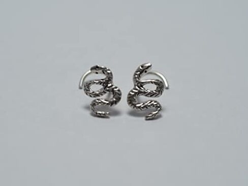 Nose Stud, Small Snake Sterling Silver Nose Stud/Nose Screw, Jewelry Nose Stud, Body Piercing Jewelry, Nose Piercing, Body Jewelry in Saudi Arabia