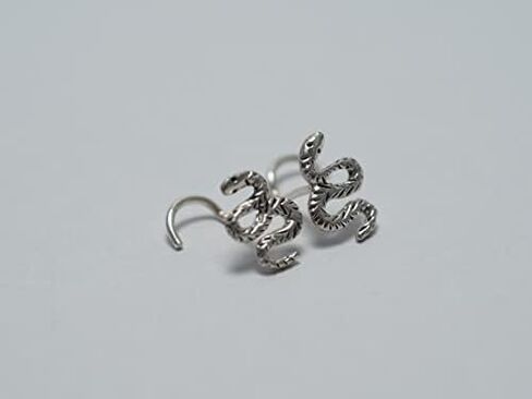 Nose Stud, Small Snake Sterling Silver Nose Stud/Nose Screw, Jewelry Nose Stud, Body Piercing Jewelry, Nose Piercing, Body Jewelry in Saudi Arabia