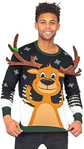 Reindeer Ring Toss 3D Ugly Christmas Sweater in Saudi Arabia