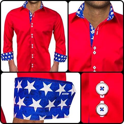 Patriotic Designer Dress Shirts - Made in USA in Saudi Arabia