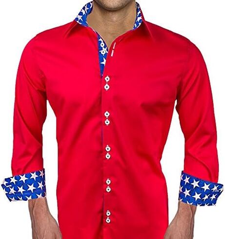 Patriotic Designer Dress Shirts - Made in USA in Saudi Arabia