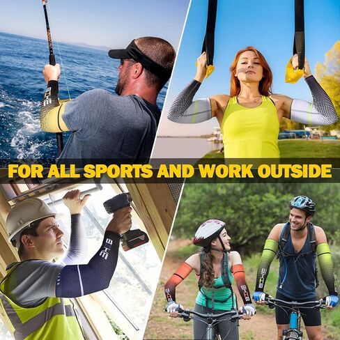 beister UV Sun Protection Cooling Compression Sleeves Arm Sleeves Men Women Cycling in Saudi Arabia