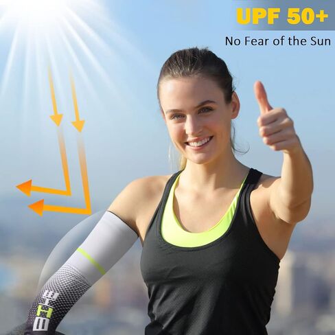 beister UV Sun Protection Cooling Compression Sleeves Arm Sleeves Men Women Cycling in Saudi Arabia