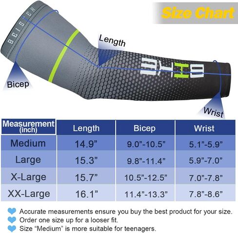 beister UV Sun Protection Cooling Compression Sleeves Arm Sleeves Men Women Cycling in Saudi Arabia