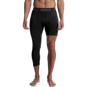 OEBLD Single Leg 3/4 Compression Tights, Unisex Sports Compression Pants, One Leg Basketball Leg Sleeves