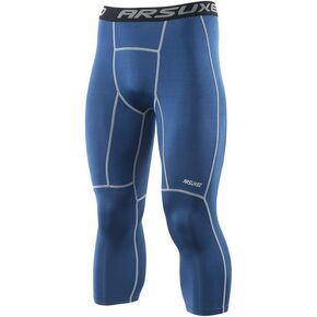 ARSUXEO Men's 3/4 Running Compression Tights Capri Pants K75 in Saudi Arabia