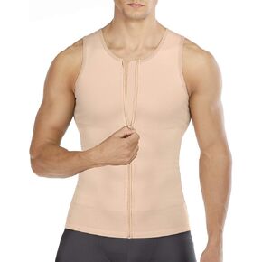 Wonderience Compression Shirts for Men Undershirts Slimming Body Shaper Waist Trainer Tank Top Vest with Zipper in Saudi Arabia