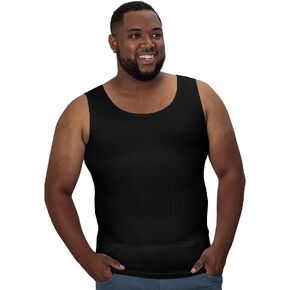 QORE LOGIQ Gynecomastia Compression Shirts for Men, Tank Top Slimming Undershirt Body Shaper, Fajas para Hombres, Man Bra