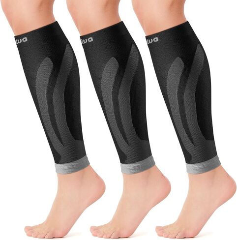CAMBIVO 3 Pairs Calf Compression Sleeve for Women and Men,Leg Brace for Running, Cycling, Shin Splint Support for Working out(Black, Large-X-Large) in Saudi Arabia