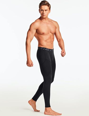 TSLA Men's Thermal Compression Pants, Athletic Sports Leggings & Running Tights, Wintergear Base Layer Bottoms in Kuwait