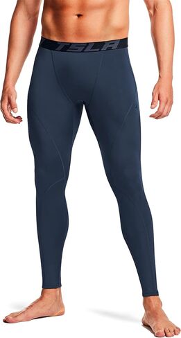 TSLA Men's Thermal Compression Pants, Athletic Sports Leggings & Running Tights, Wintergear Base Layer Bottoms in Kuwait
