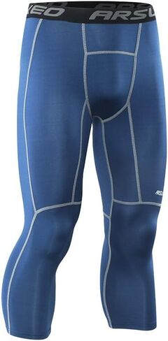 ARSUXEO Men's 3/4 Running Compression Tights Capri Pants K75 in Kuwait