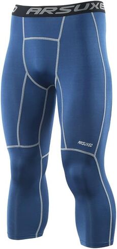 ARSUXEO Men's 3/4 Running Compression Tights Capri Pants K75 in Kuwait