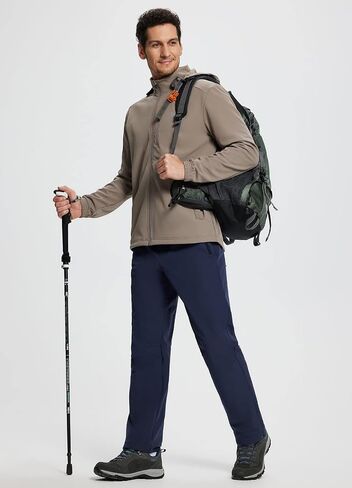 BALEAF Men's Fleece Lined Hiking Cargo Pants Waterproof Softshell Snow Ski Pants Winter Outdoor Clothing with Zipper Pockets in Saudi Arabia