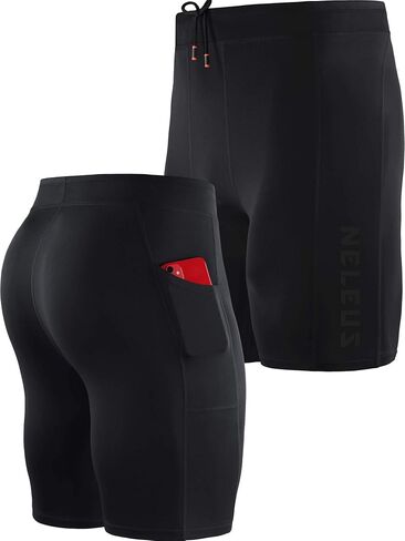 NELEUS Men's 3 Pack Compression Short with Pocket in Saudi Arabia