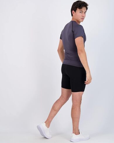 Real Essentials 4 Pack: Men's Short Sleeve Compression T-Shirt Base Layer Undershirt Athletic Top (Available in Big & Tall) in Kuwait