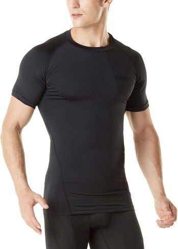 TSLA 1 or 3 Pack Men's UPF 50+ Quick Dry Short Sleeve Compression Shirts, Athletic Workout Shirt, Water Sports Rash Guard in Kuwait