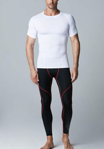 ATHLIO 1 أو 3 قطع من قمصان ضغط قصيرة الأكمام للرجال، قمصان رياضية أساسية، تي شيرت رياضي للتمرين in Kuwait